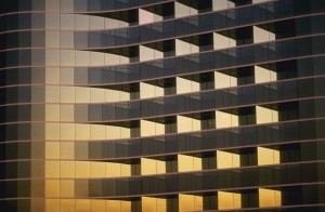 Office Buildings with Sky Reflections